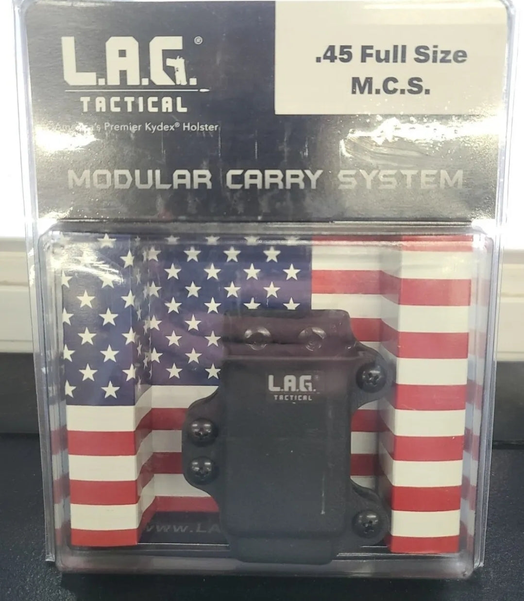L.A.G. Tact Universal Double Stack Mag HOLDER 10mm/.45 ACP Kydex Ambidextrous 02597