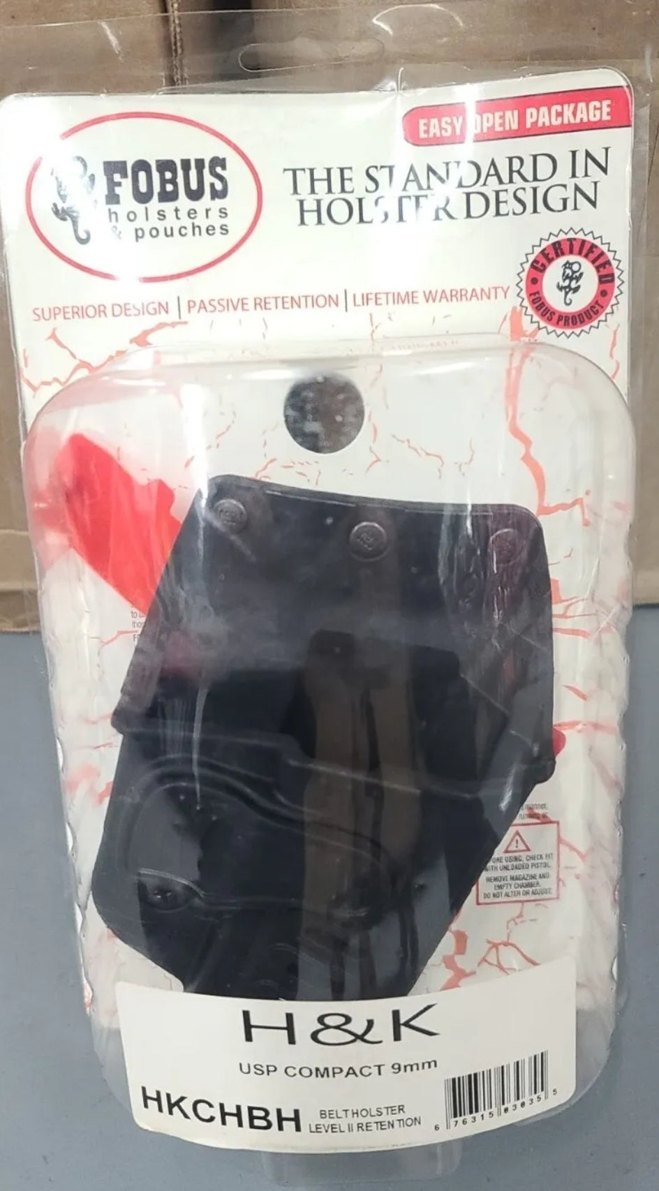 Fobus Holster Rapid Release Level 2 Model #HKCHBH H&K HK USP COMPACT 9MM Right Hand