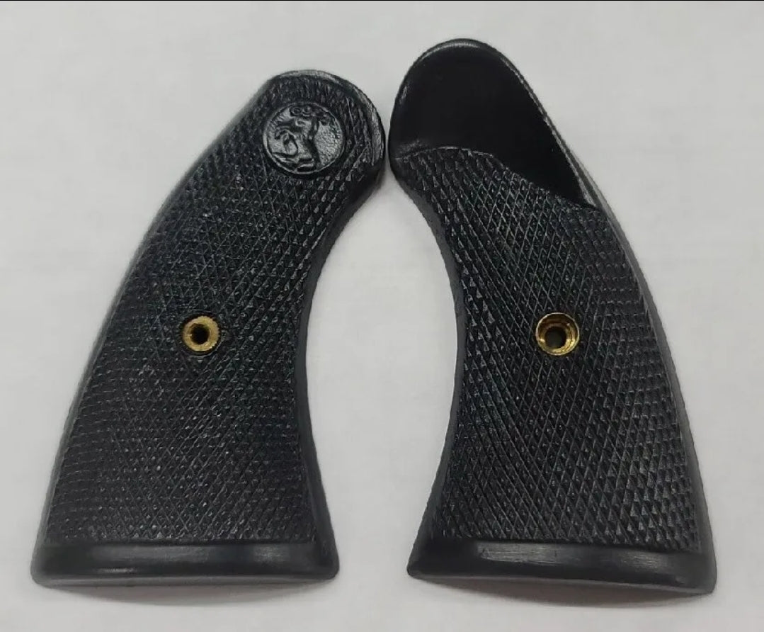 *RARE* Colt Police Positive Checkered GRIPS Target w/ Thumb Rest NEW OLD STOCK