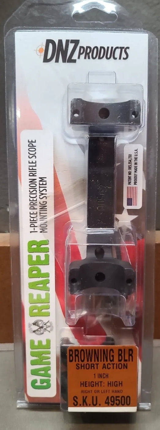DNZ 49500 Game Reaper SHORT ACTION Browning BLR 1" Scope Mount High BLACK