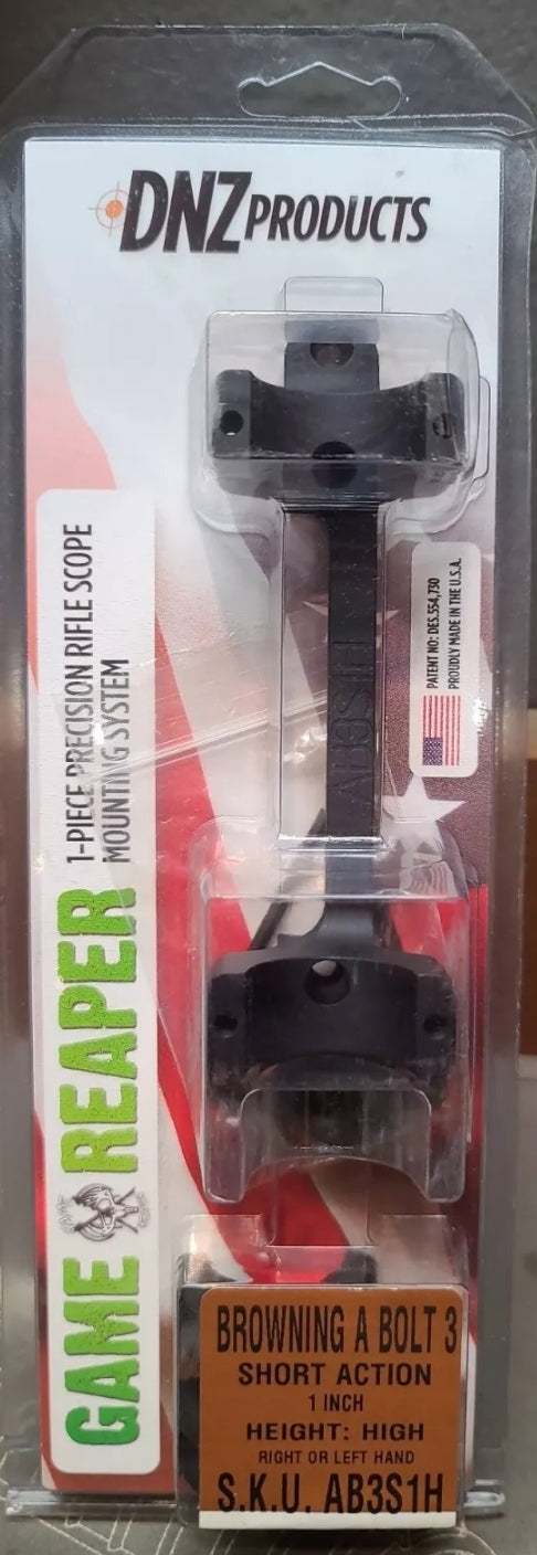 DNZ Game Reaper AB3S1H HIGH SHORT ACTION Browning A-Bolt III 1" Scope Mount