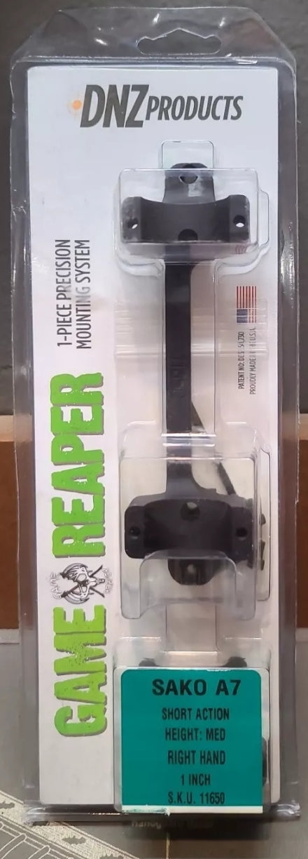 NEW DNZ Game Reaper SAKO A7 SHORT ACTION MEDIUM 1" #11650 SCOPE MOUNT COMBO