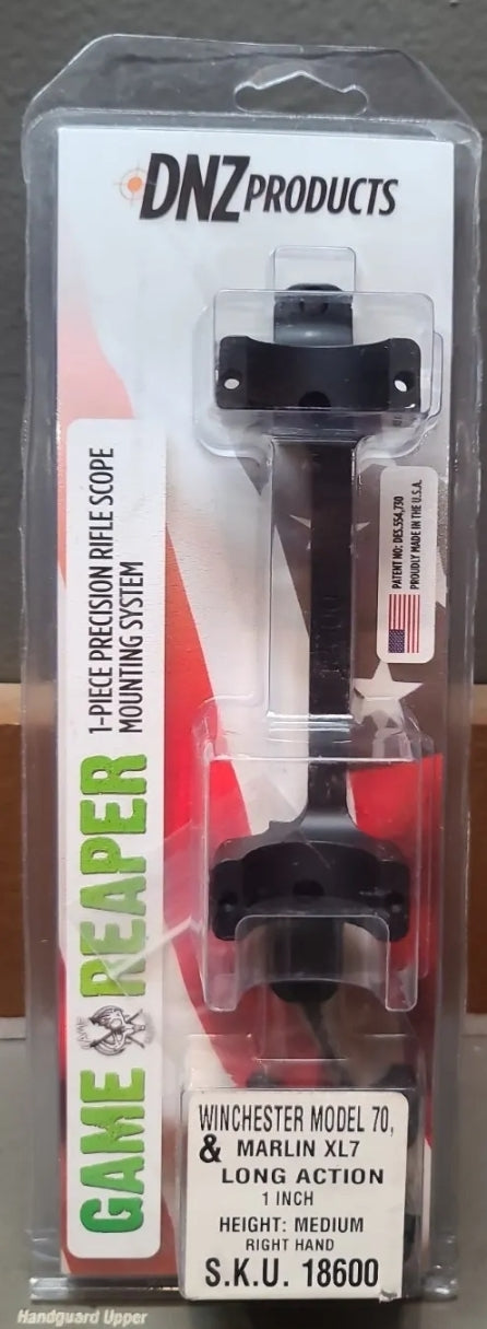 DNZ 18600 Game Reaper LA Black Winchester 70 & MARLIN XL7 1" Scope Mount Medium
