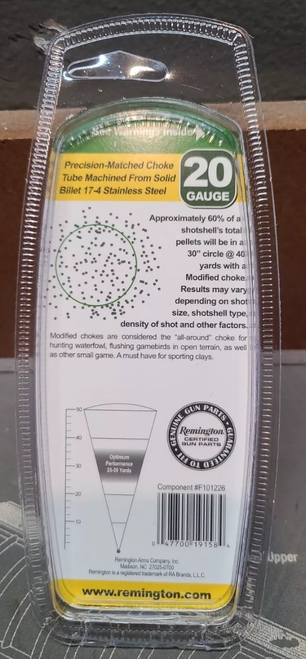 NEW Remington Modified Choke 20GA 19158 Rem Choke 20 Gauge FLUSH 870, 1100, 1187