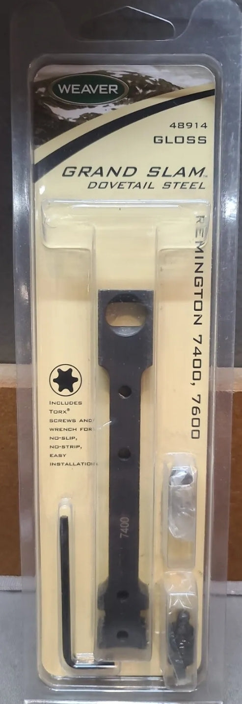 Weaver 48914 - Grand Slam Dovetail Steel for Remington 7400 and 7600, 4 and 6