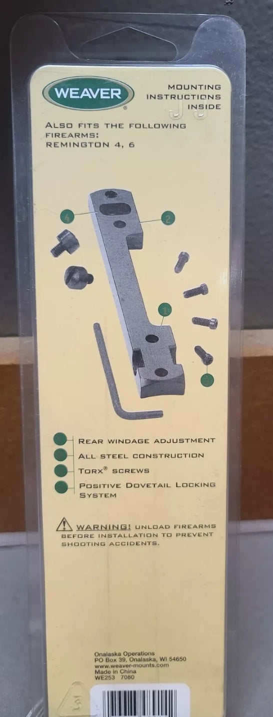 Weaver 48914 - Grand Slam Dovetail Steel for Remington 7400 and 7600, 4 and 6
