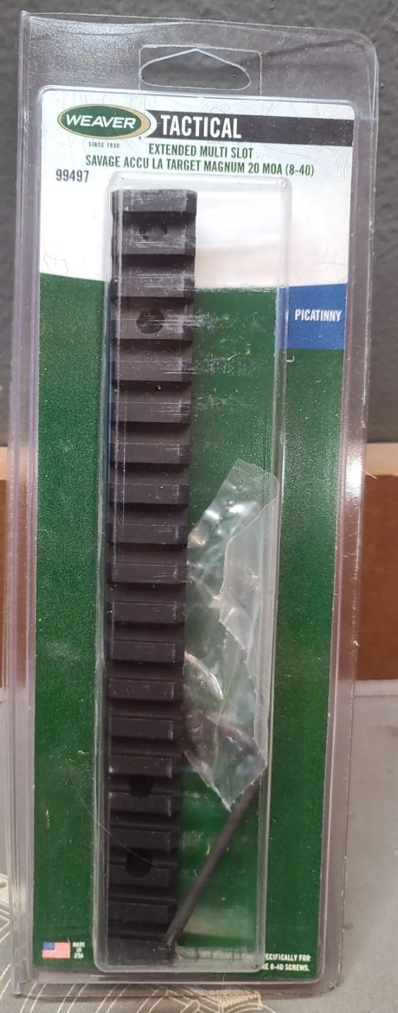 NEW Weaver Base Extend Multi-Slot Savage 110 Long Action 20MOA Matte 99497 PICATINNY