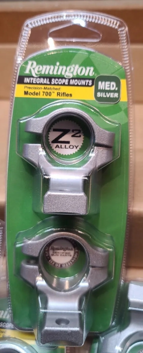 Remington 700 Integral Scope Ring Mounts Medium Silver 19424 1" Inch