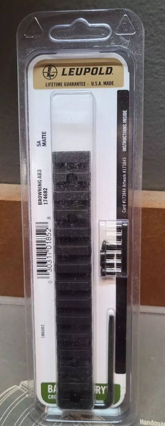 LEUPOLD BACKCOUNTRY CROSS-SLOT RAIL BROWNING AB3 SHORT ACTION 174682 MATTE BLACK