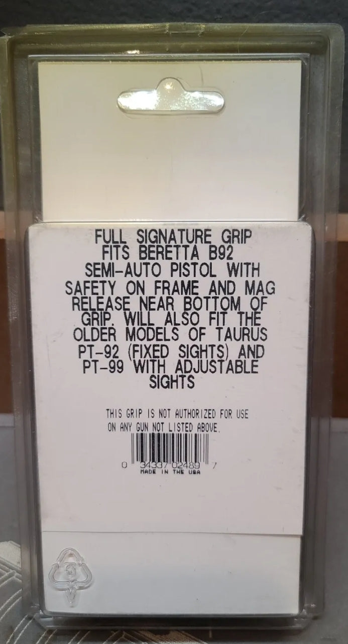 Pachmayr SIGNATURE GRIP B92 MAG RELEASE ON BOTTOM FITS BERETTA 92 PT-92 99