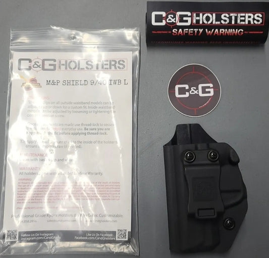 C & G HOLSTER IWB COVERT HOLSTER SMITH WESSON S&W SHIELD 9 & 40 LEFT HAND KYDEX #02151