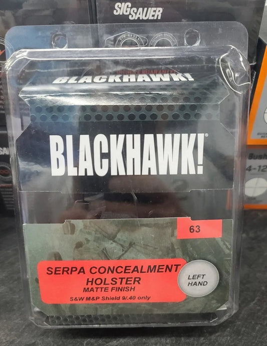 BLACKHAWK CQC SERPA #63 Belt Holster Left Hand Black S&W M&P Shield 9MM & 40SW
