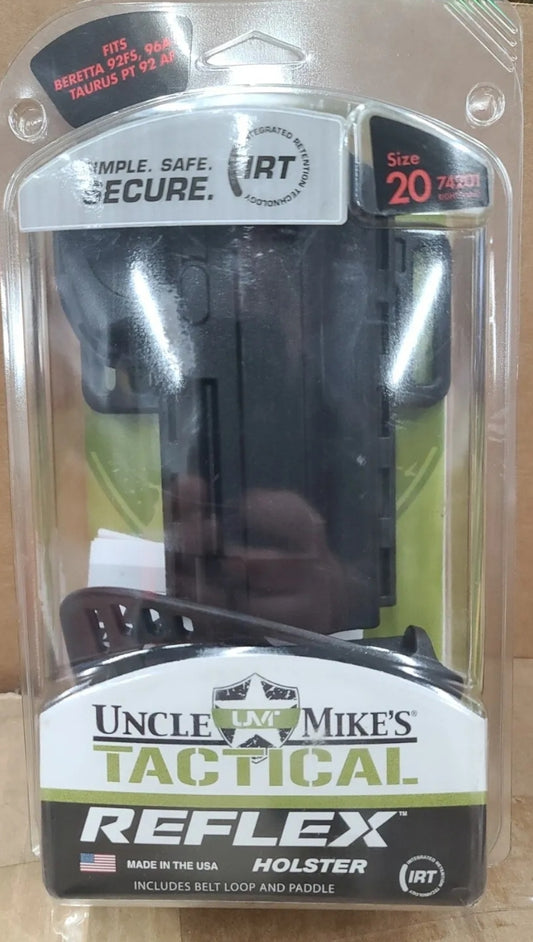 Uncle Mike's Tactical Reflex Holster Size 20 Beretta 92 & 96 Taurus PT92AF #74201