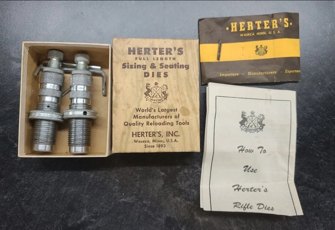 Herter’s Krupp 7x57MM Full Length Dies 2 Piece FL Reloading Die Set 7x57 MAUSER