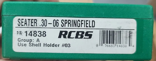 RCBS .30-06 SPRINGFIELD SPRG SEATER DIE #14838 GROUP A