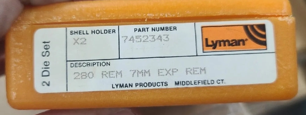 Lyman 2 Die Set 280 REM Reloading Dies 7452343 (280 REM) 7MM EXP REM