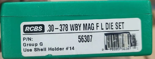 RCBS 56307 .30-378 WBY Weatherby Mag MAGNUM FL Die Set Reloading Full Length GROUP G