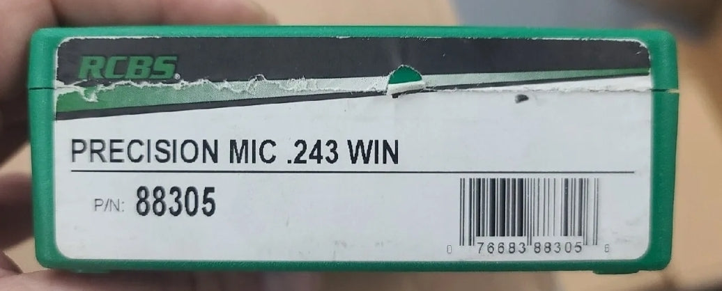 RCBS Precision Micrometer for .243 Winchester Win #88305 SAAMI Tolerance