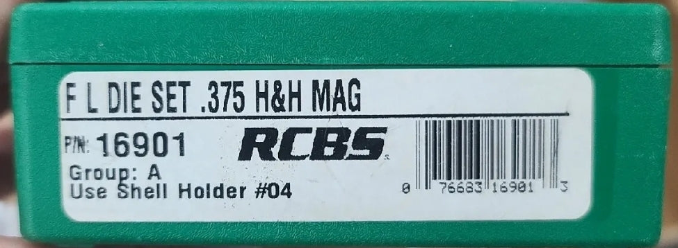 RCBS 2 Die Set for 375 H&H Mag MAGNUM FL FULL LENGTH Die SET #16901