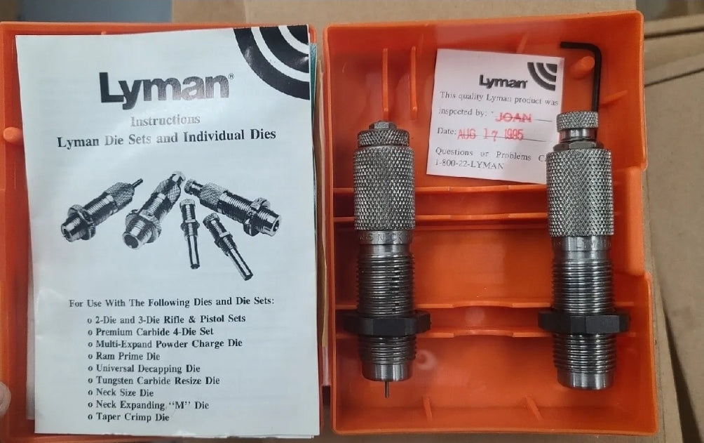 Lyman 6.5X55 Swedish Mauser 6.5X55 NECK SET Two Die Set #7640124