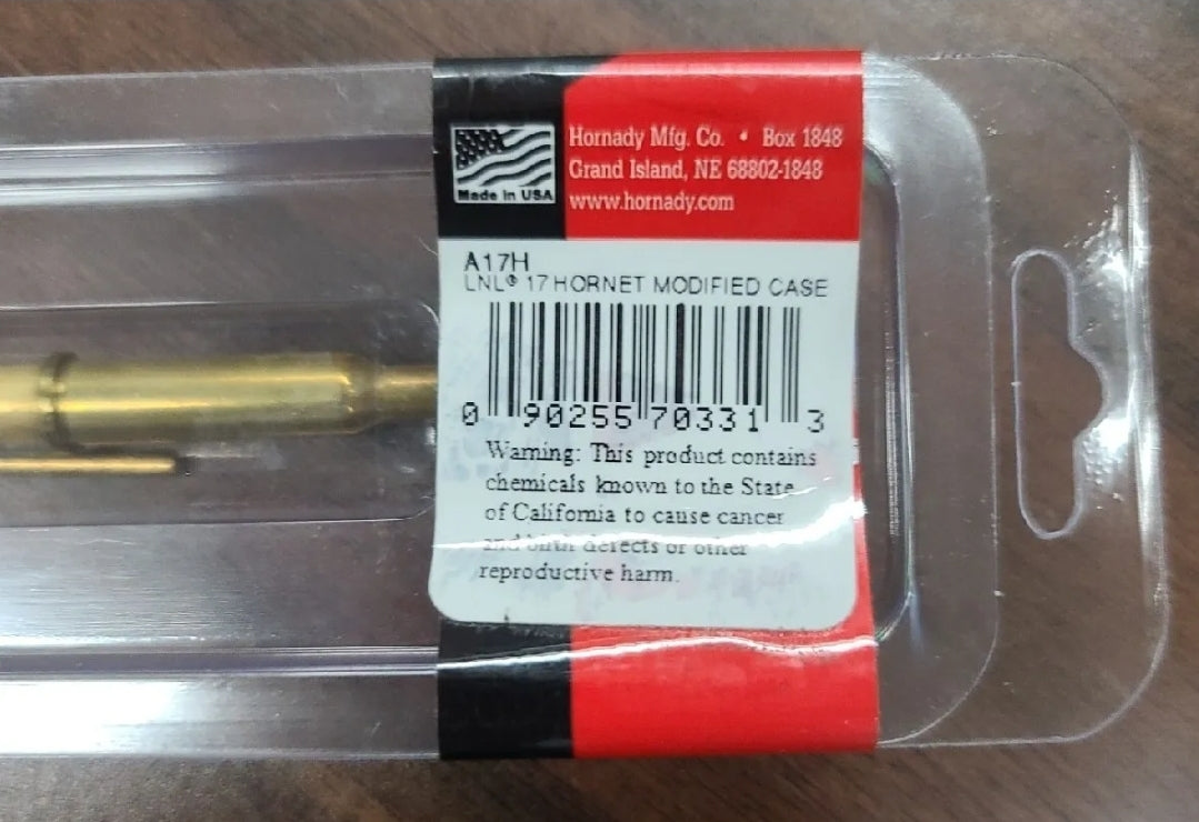 Hornady LNL Modified Case-17 Hornady Hornet W/Adapter (A17H) #70331