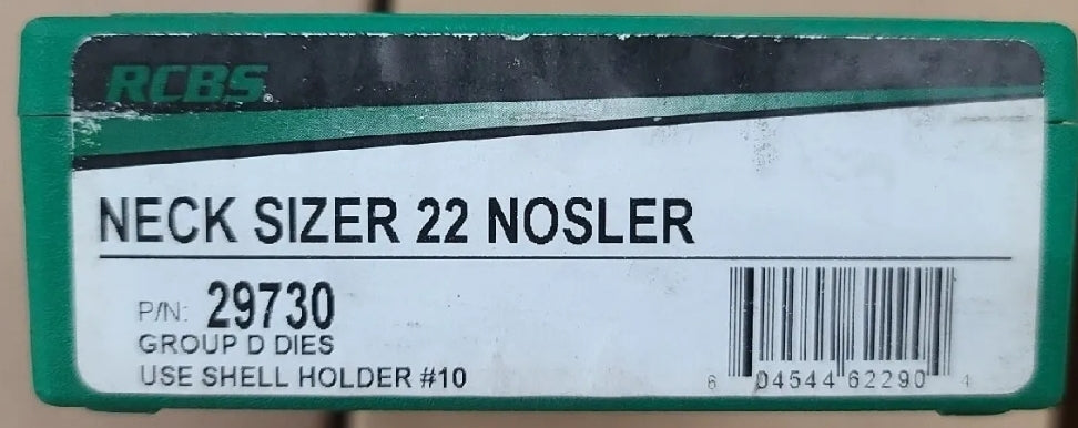 RCBS 29730 Neck Sizer Die Group D .22 Nosler Reloading Die Decapping Unit