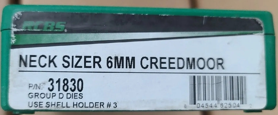 RCBS #31830 Neck Size Die .244 6MM CREEDMOOR SINGLE DIE SET