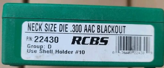 RCBS #22430 Neck Size Die .300 AAC Blackout .300 WHISPER 7.62x35MM