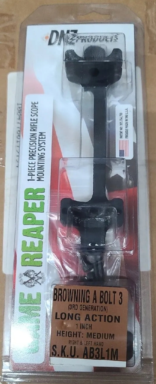 DNZ Game Reaper Scope Mount Browning A-Bolt 3 LONG ACTION 1" Medium L & R AB3L1M