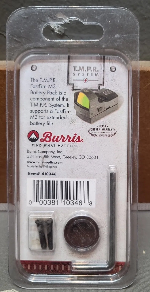 NEW Burris T.M.P.R. FASTFIRE M3 Battery Pack Riser, Matte Finish 410346