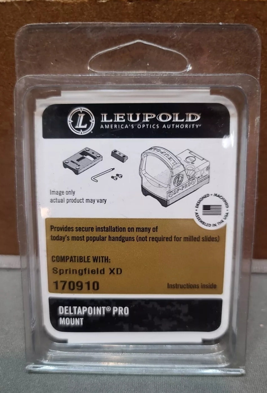 NEW Leupold DeltaPoint Pro Springfield XD Dovetail Mount 170910 RED DOT RMR