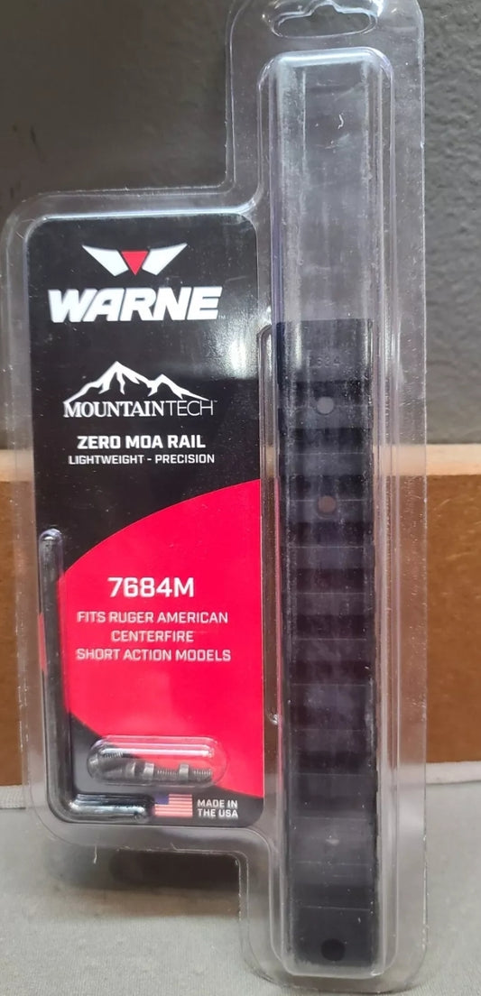 WARNE Mountain Tech Ruger AMERICAN Short Action Scope Rail Mount 7684M #11436