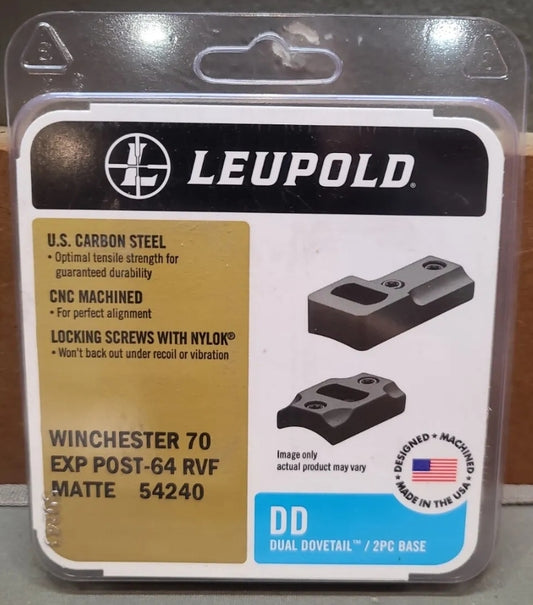 LEUPOLD Dovetail WINCHESTER 70 EXP POST-64 RVF Two-Piece MATTE BASES #54240 NEW