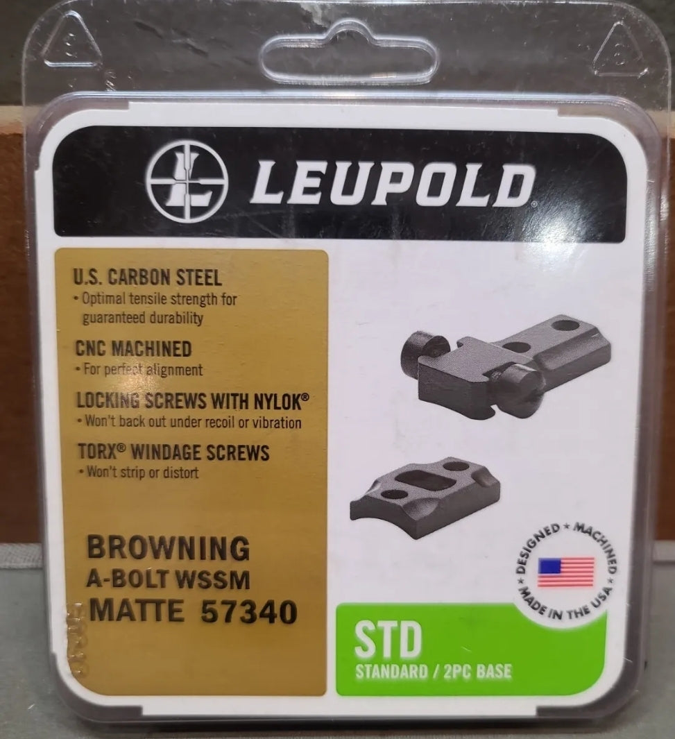 LEUPOLD STD Browning A-Bolt WSSM 2-Piece Scope Mount Base Matte Finish 57340