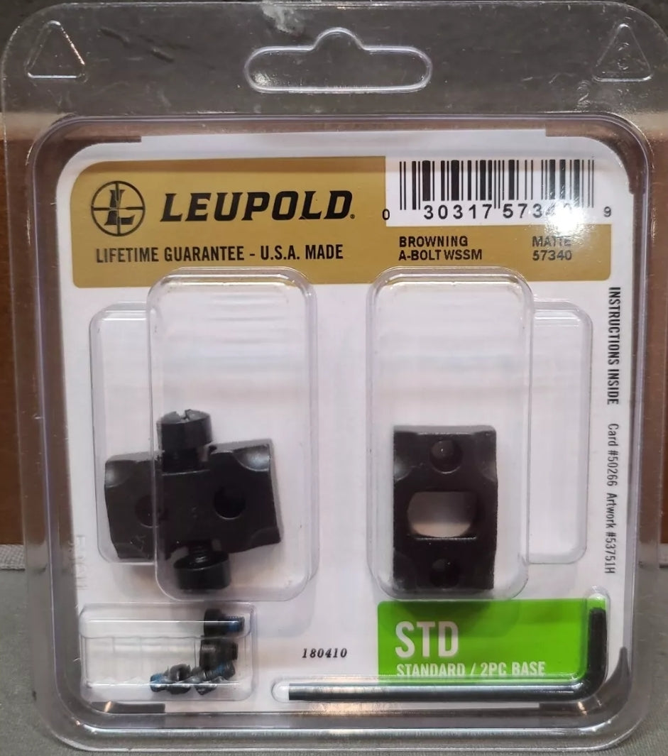 LEUPOLD STD Browning A-Bolt WSSM 2-Piece Scope Mount Base Matte Finish 57340