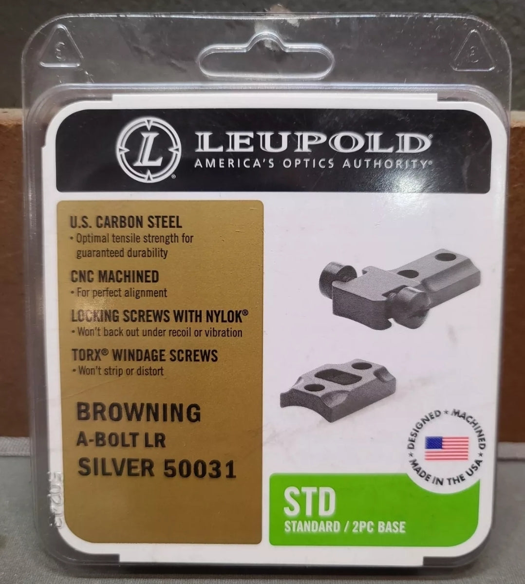 Leupold STD 50031 2-Piece Browning A-Bolt LR Silver STAINLESS Finish