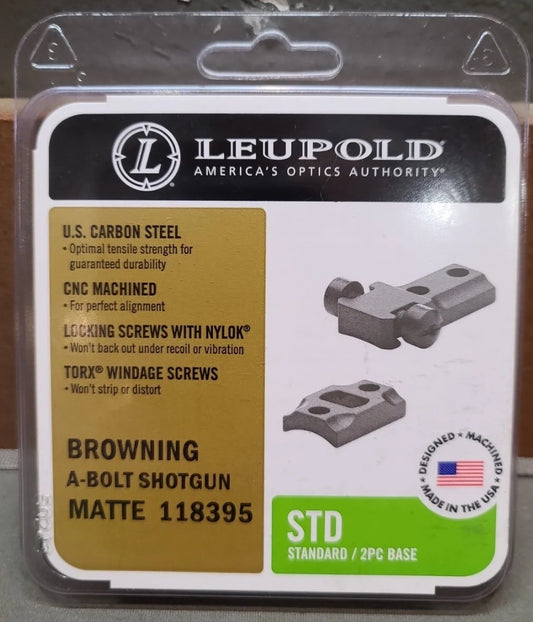 Leupold STD STANDARD 2 PEICE Base Browning A-Bolt Shotgun Matte #118395