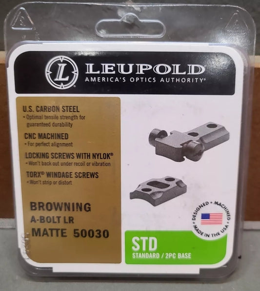 Leupold STD 2 Piece Matte Scope Base LOCK IN Browning A-Bolt Rifles #50030