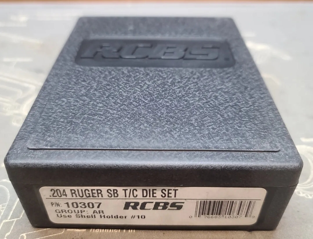 NEW RCBS Reloading .204 Ruger Small Base Taper Crimp 2 Die Set 10307