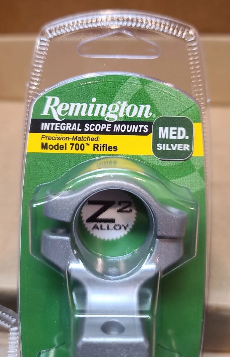 Remington 700 Integral Scope Ring Mounts Medium Silver 19424 1" Inch